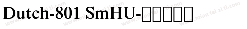 Dutch-801 SmHU字体转换